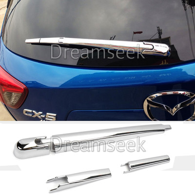 For Mazda CX-4 CX-5 2012-2017 Chrome Rear Window Rain Wiper Nozzle Cover Trim