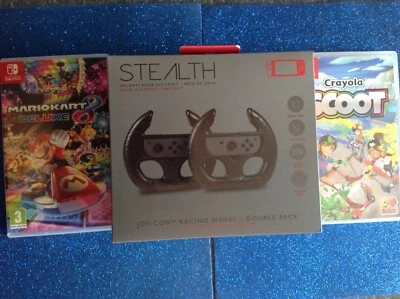 Nintendo Switch Games (mario Kart 8 Deluxe) &(Scoot like splatoon 2 on scooter)