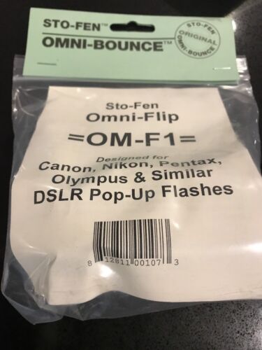 StoFen Omni Bounce for Canon Nikon DSLR POP Up Flash NIB OM f1 - Afbeelding 1 van 3