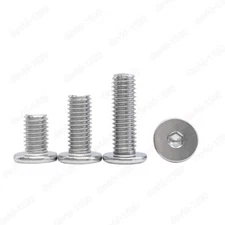 304 Stainless Steel Allen Hex Socket Utrathin Flat Head Screws M2 M2.5 M3 Select