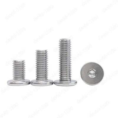 QUARKMRO 304 Stainless Steel Allen Hex Socket Utrathin Flat Head Screws M4 M5 M6 M8
