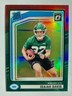 2024 Panini Donruss Optic Rated Rookie Isaiah Davis Red/Green Prizm #386 Jets RC