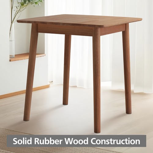 Wooden Dining Table for Kitchen Cafe Restaurant Square -80cm Walnut - Picture 2 of 7