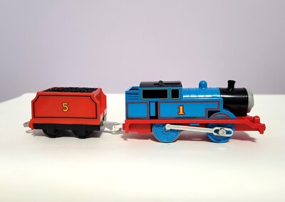 Thomas the Train Engine + Toby Salty Arthur Battery Run Track Trains, 6 Box  Cars