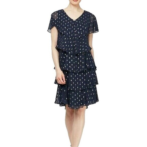 slim fit dress slacks Sequin Lace V-Neck Midi Wedding Guest Dress with Short Sleeves