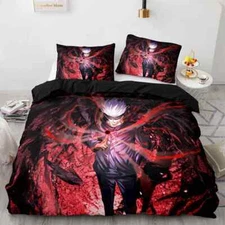 Jujutsu Kaisen Satoru Gojo Bedding Set Duvet Quilt Cover Pillowcase Suit 3PC/4PC