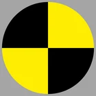 Decal Sticker Crosshairs crash test crash test dummy ski helmet sign symbol