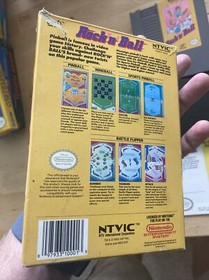 Rock 'n' Ball (Nintendo NES 1990) GAME, BOX, and RARE POSTER - W/MANUAL