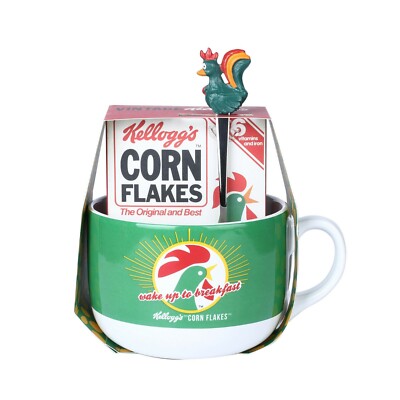 Kellogg's Vintage Style Keramik Schale & Corn Flakes Müsli Geschenkset sehr selten!