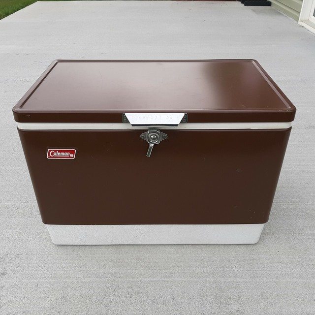vintage metal ice chest