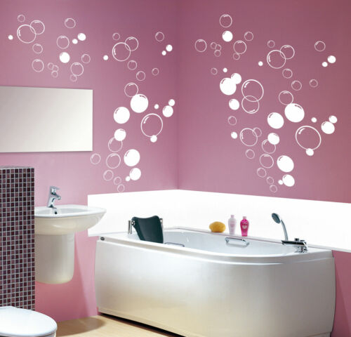 90 Bubbles Sticker Muiti Size DIY Bathroom Shower Door Vinyl Wall Tile Stickers - Afbeelding 1 van 11