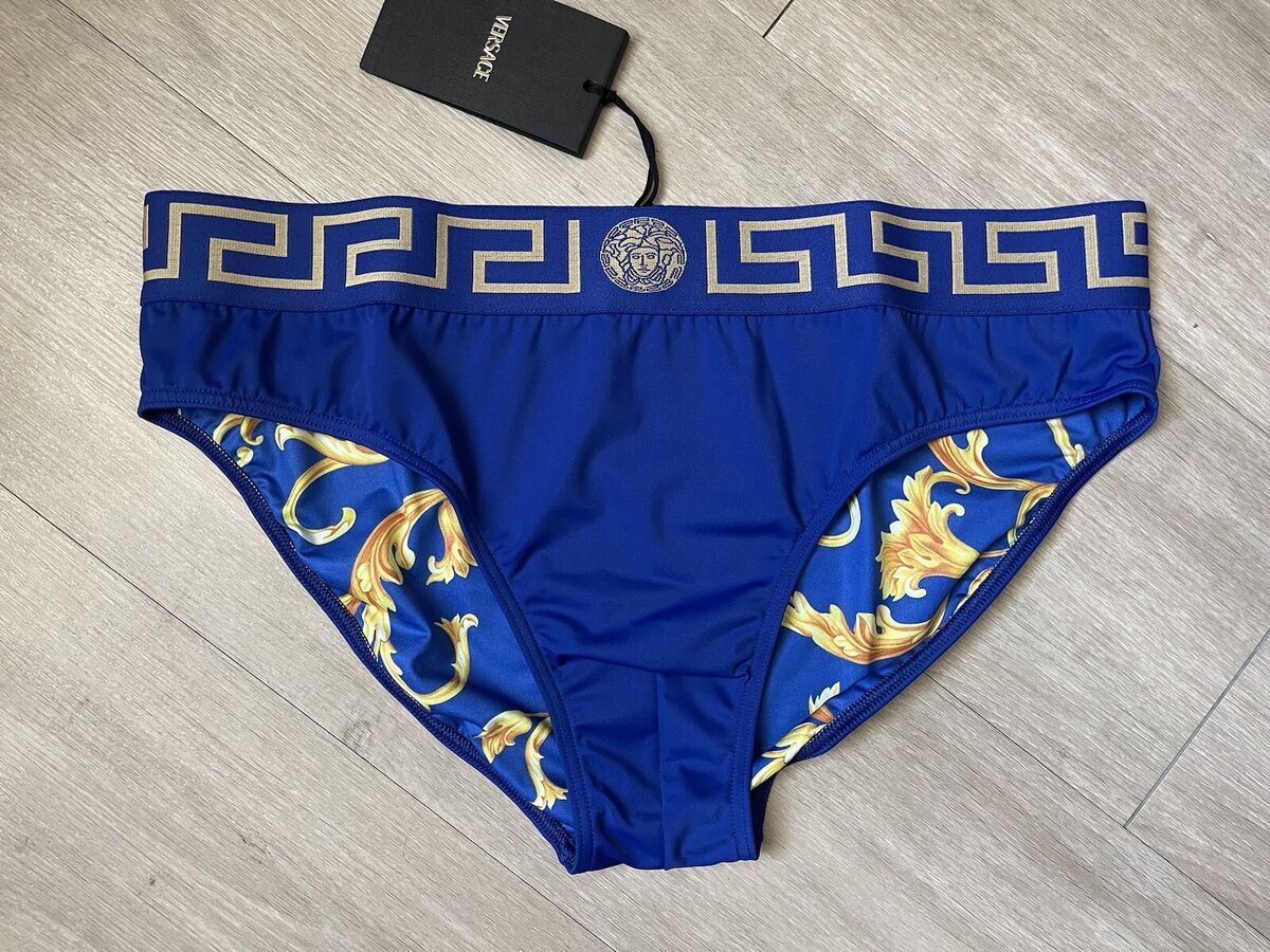 NWT Versace Mens Greca Border Swim Brief Blue Size 7 XL | eBay NWT Versace Mens Greca Border Swim Brief Blue Size 7 XL | eBay