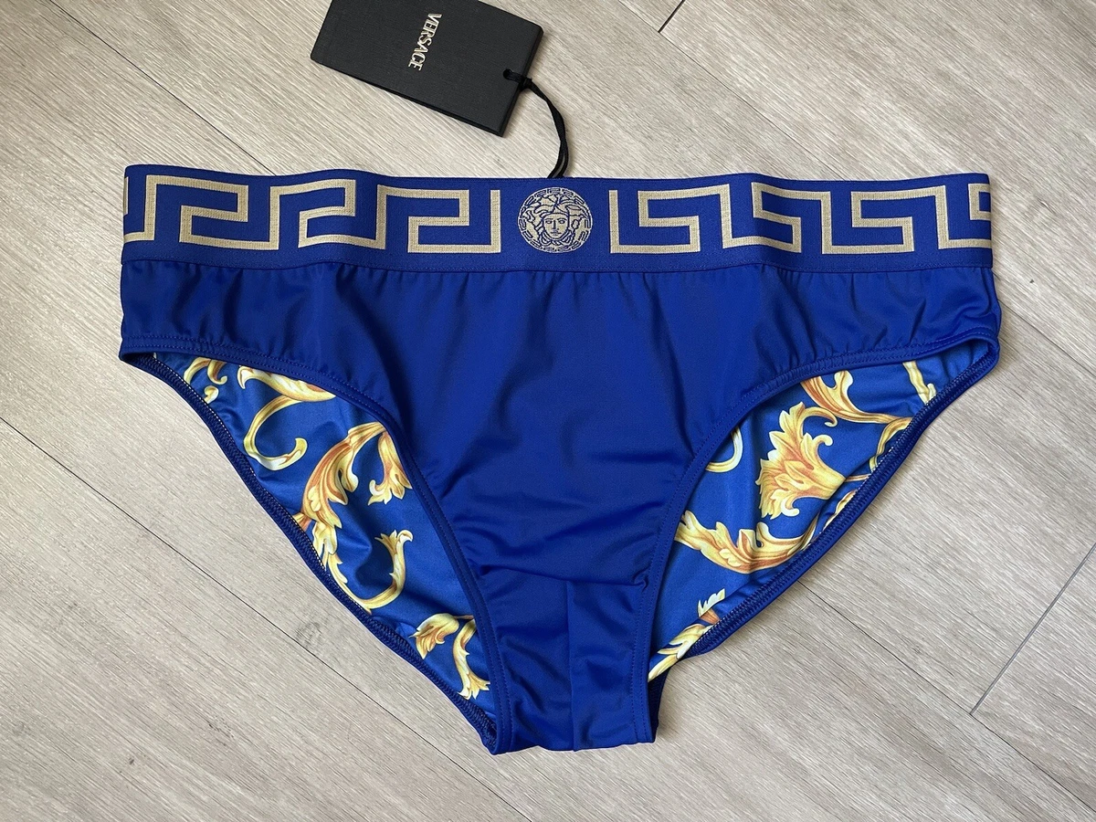 VERSACE メンズ水着 サイズ4 NWT Versace Mens Greca Border Swim Brief Black Size 5 Medium | eBay