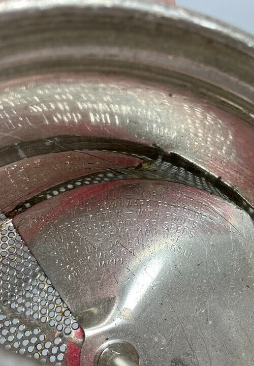 Vintage Stainless Steel Foley Food Mill Food Mill Ricer Strainer Masher