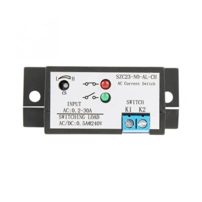 Normally Open Current Sensing Switch Adjustable AC 0.2-30A SZC23-NO-AL-CH