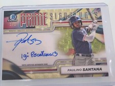 2024 Bowman Chrome Baseball Paulino Santana Prime Signatures Superfractor 1/1 
