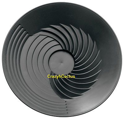 Turbopan Gold Pan BLACK 10'' VORTEX ACTION! Panning Prospecting Sluice Turbo Pan