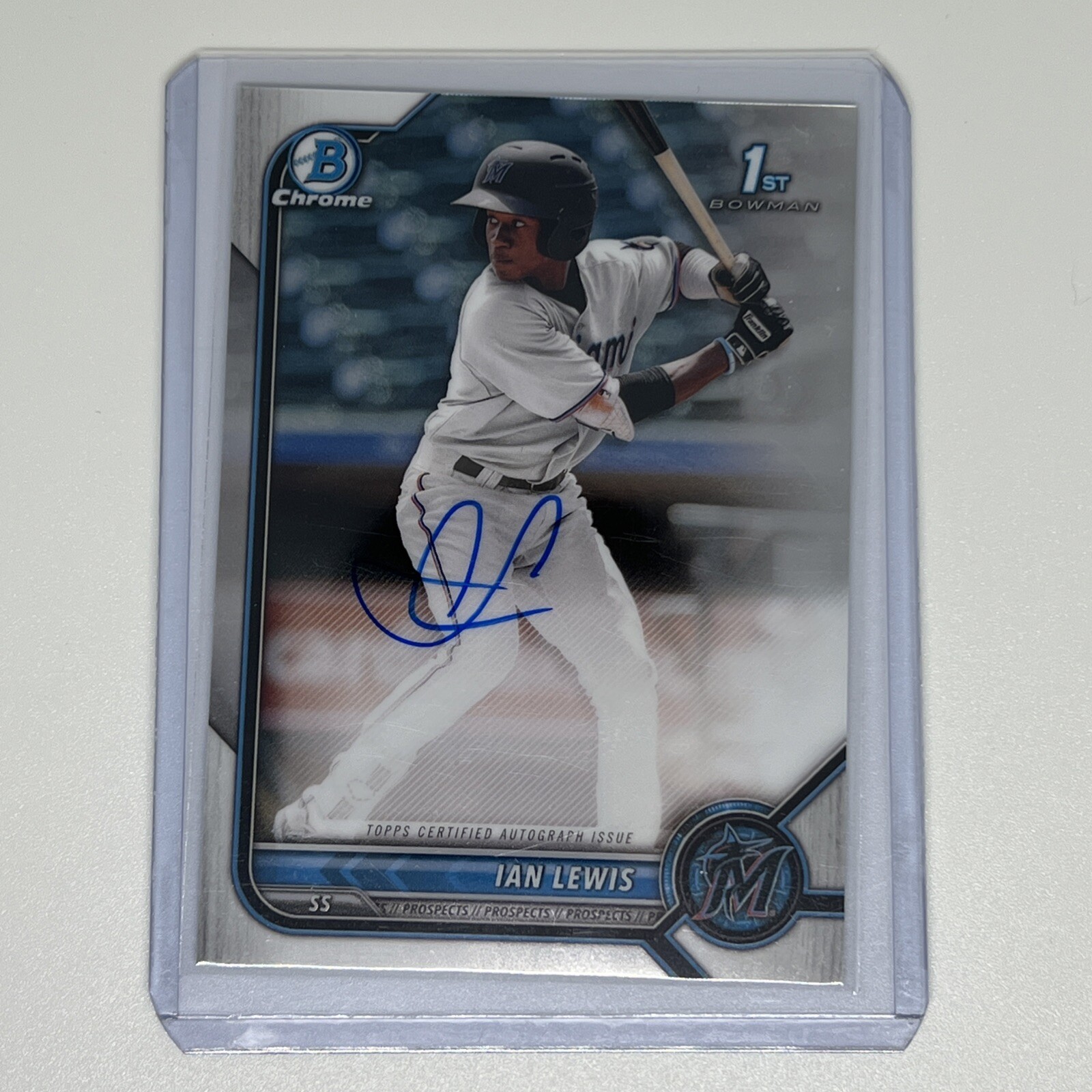 2022 Bowman Chrome Ian Lewis Prospect Auto 1st #CPA-IL Marlins