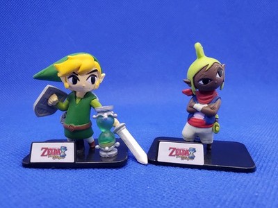 Legend of Zelda Phantom Hourglass Link and Tetra TOMY Mini Figures 2012 2''