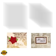 5 Pcs 8.5x11/4.3x6.3inch Heat Resistant Clear Acetate Sheets for Embossing an...