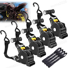 1/2/4Pack 10FT Retractable Ratchet Tie-Down S...