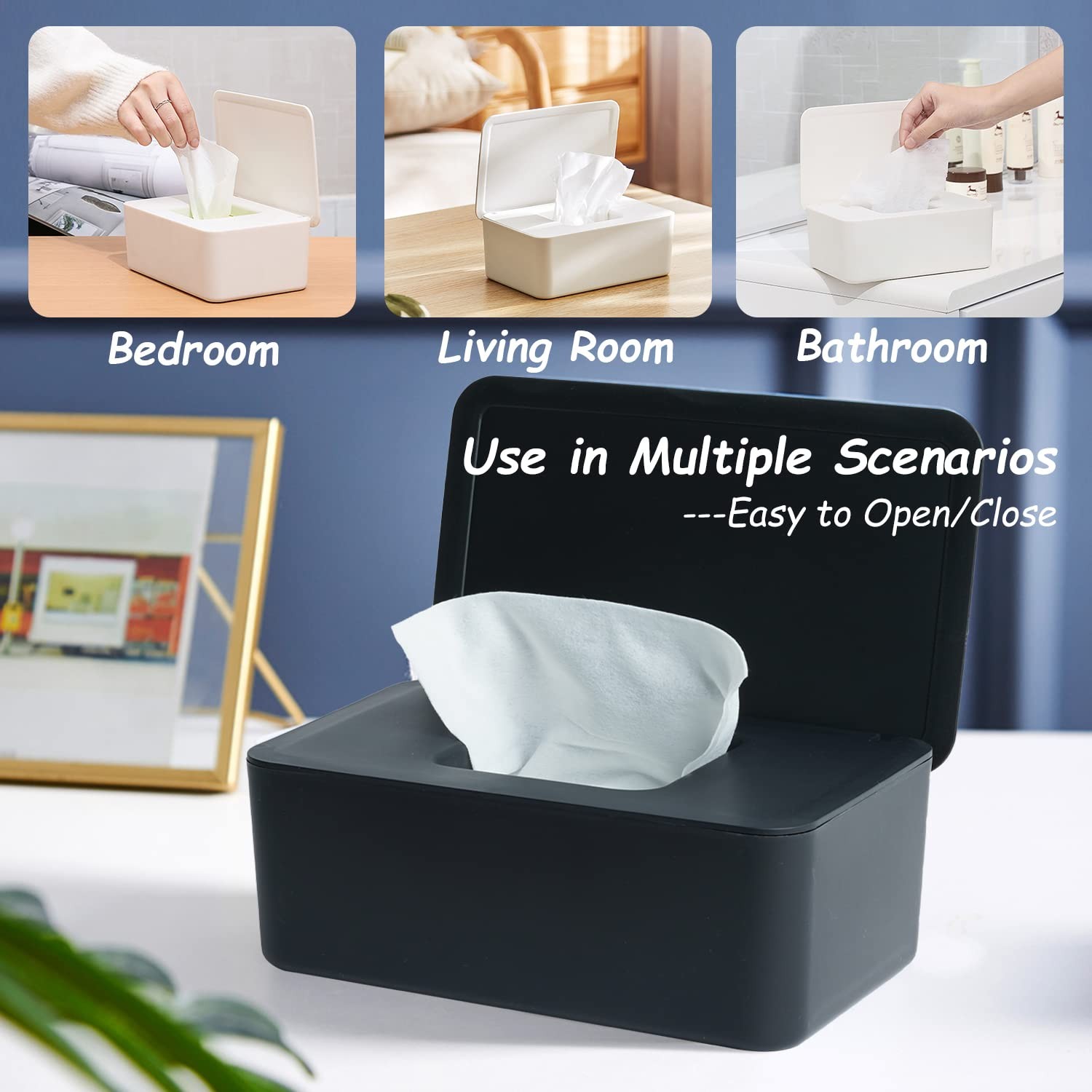 Wipes Dispenser, Wipe Holder for Baby  Adult, Seposeve Refillable Wipe