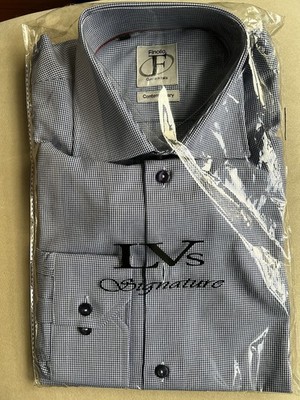 Finollo/Italian shirt/sze 16-41/Micro Checks/NWT In Package/#1535 | eBay