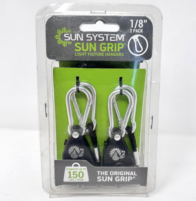 Sun System Sun Grip 1/8'' Light Fixture Hangers Heavy Duty 2 Pack #710123 Grow