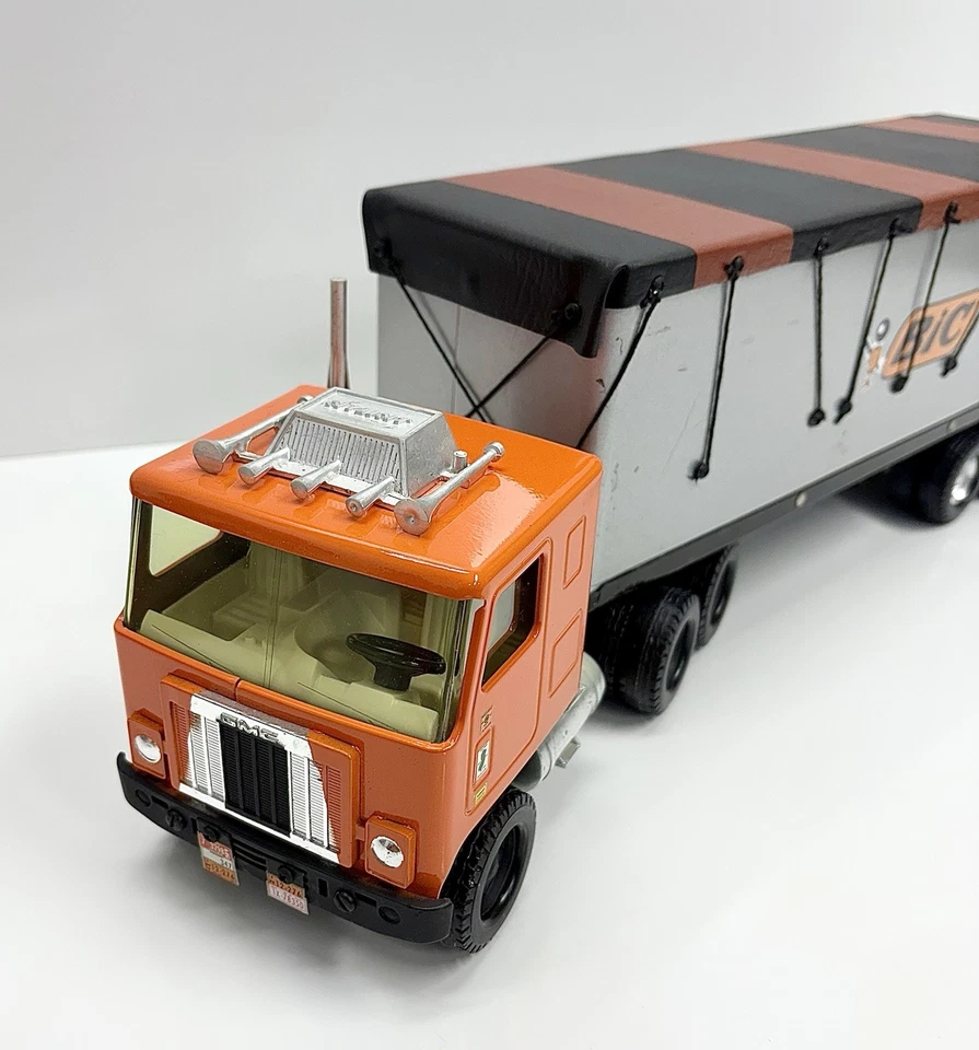 Grande 21 1/2” Vintage Máximo Overdrive Arte Folclórica Semi Caminhão Laranja BiC 🔥 - Imagem 2 de 4