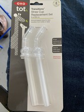 OXO Tot 2-Pack Replacement Straw Set - 9 ounce White SZ 2 Count