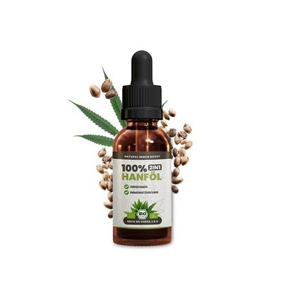 SANUUS 2IN1 Bio Hanföl 100ml fürs Immunsystem & zum Abnehmen