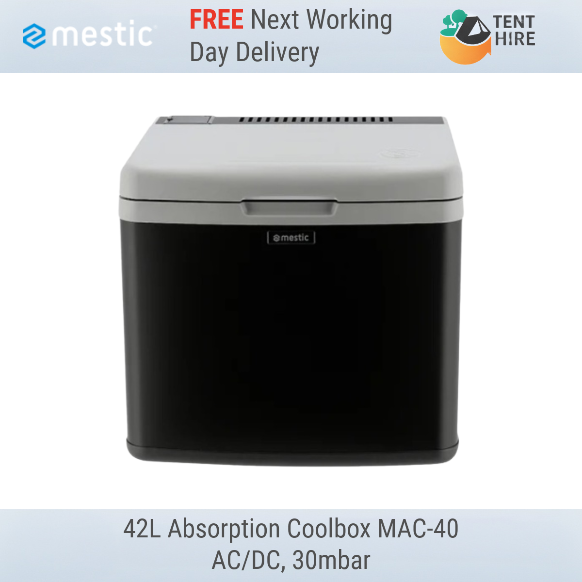 Mestic Absorption Cool Box 42 Litre MAC-40 AC/DC 12V/230V and Gas Coolbox New