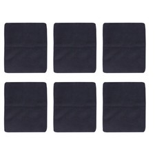 6Pcs Black Microfiber Cloth for Phone Screen and Lens Cleaning Reusable