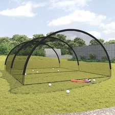 Baseball Schlagk&auml;fig Schwarz Polyester Schlagen Netz mehrere Auswahl vidaXL