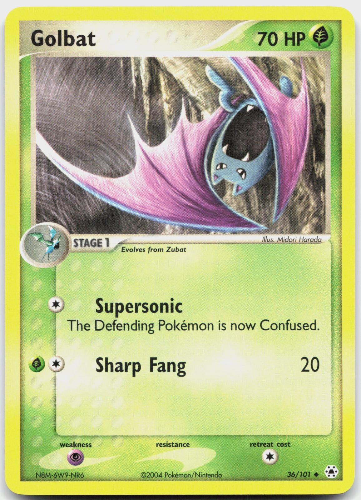 Golbat 36/101 Uncommon Hidden Legends Pokemon Near Mint