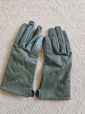 Guanti in pelle kaki, taglia M, articoli coordinati disponibili separatamente