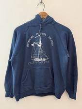 Vintage 70s 80s Medium Hudson River Sloop Clearwater Sail NY Pullover Hoodie USA