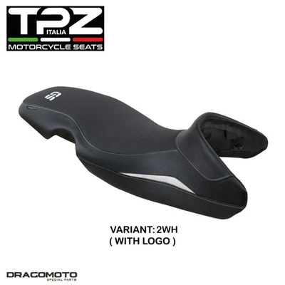BMW G 650 GS 2010-2016 tapisserie Selle BG65T-2WH-1 TPZ blanc CON LOGO - Photo 1/4