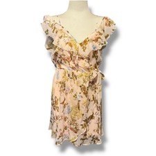 Mi Ami Off-the-Shoulder Flutter Floral Sundress Medium