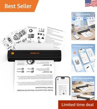 Wireless Portable Thermal Printer with Stylish Gold Accents - For Home  Travel