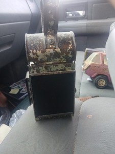 ANTIQUE  RAILROAD NAUTICAL KEROSENE LANTERN RED GLASS