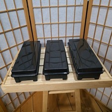 ALPHA 3 Cassette Hard Plastic Storage Cases Stackable Holds 15-24 Tapes Black