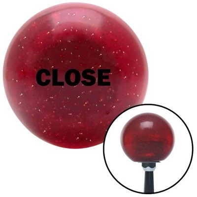 Black CLOSE Red Metal Flake Shift Knob w/ M16x1.5 Insert Shifter Auto Manual