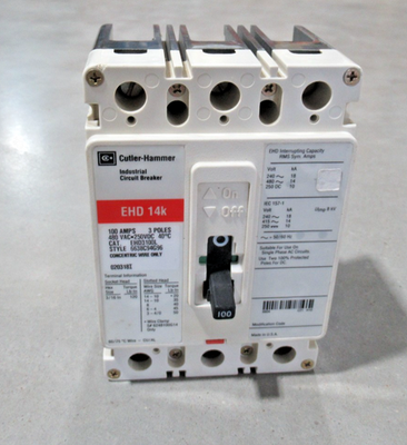 #ad Cutler Hammer EHD3100L Industrial Circuit Breaker 100 Amp 3 Pole *NEW* $279.98