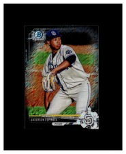 2017 Bowman Chrome Mini Prospects Black Shimmer Refractor Anderson Espinoza /100