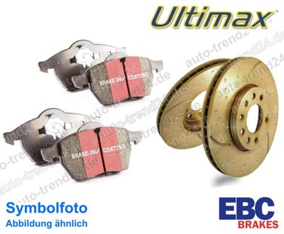 EBC Turbo Groove Bremsscheiben & Beläge vorne für Nisan Primare P12 2002-2008