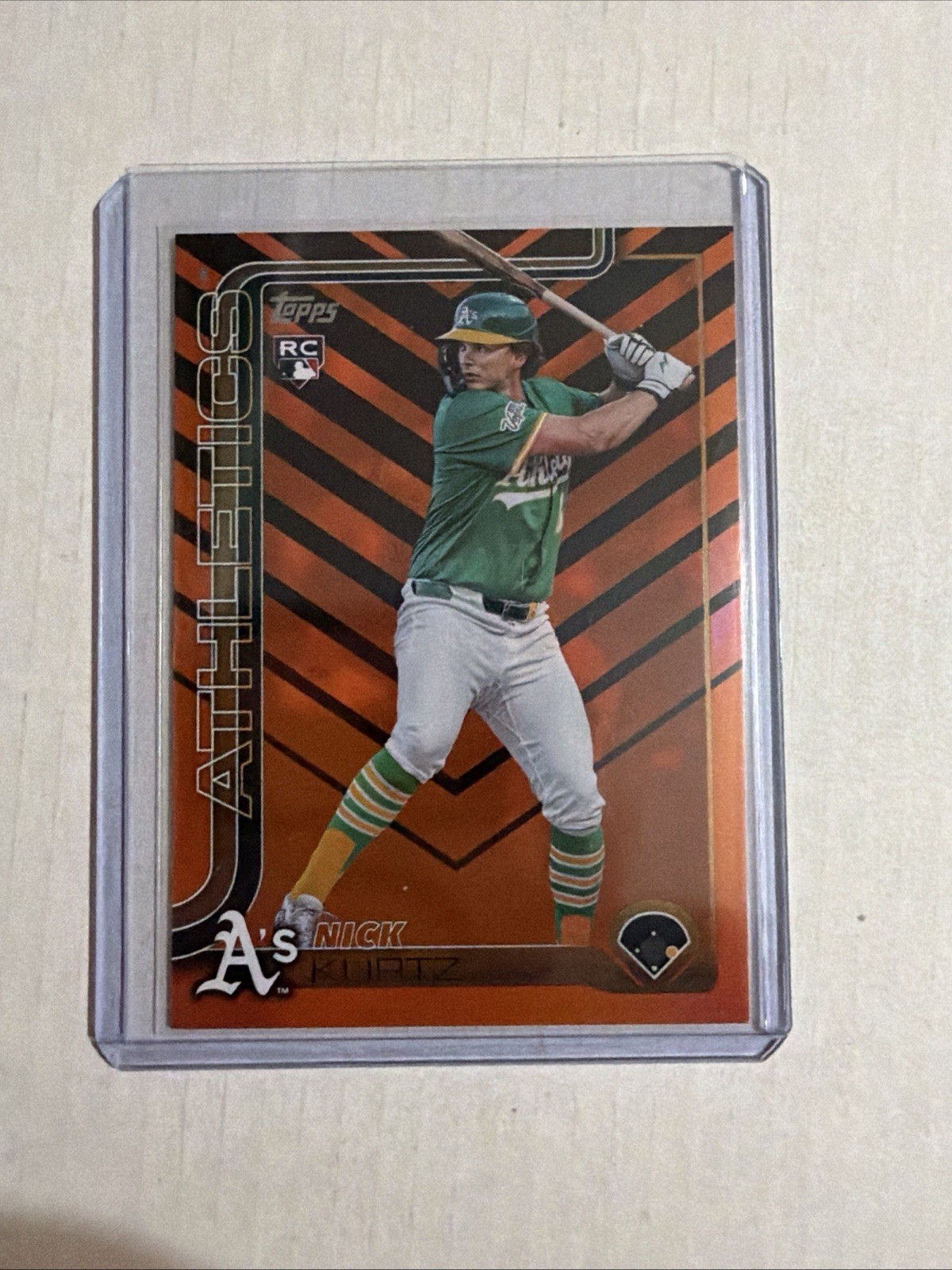 Nick Kurtz Halloween Holiday Foil Rookie 2025 Topps Update Card #US201 Athletics