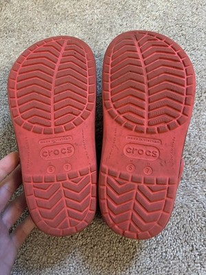 Authentic Lighting McQueen Crocs Men's Red Size 7 Disney Pixar Cars Light Up