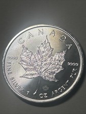 2023 Canada 99.99% Pure Silver - $5 Maple Leaf Queen Elizabeth II UNC Coin