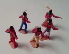 Timpo 5 cannoniere da fucile indiani figurine a incastro